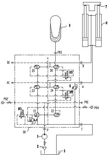 Hydraulic hammer pile machine high frequency hammer pile hydraulic system and its hammering cartridge valve