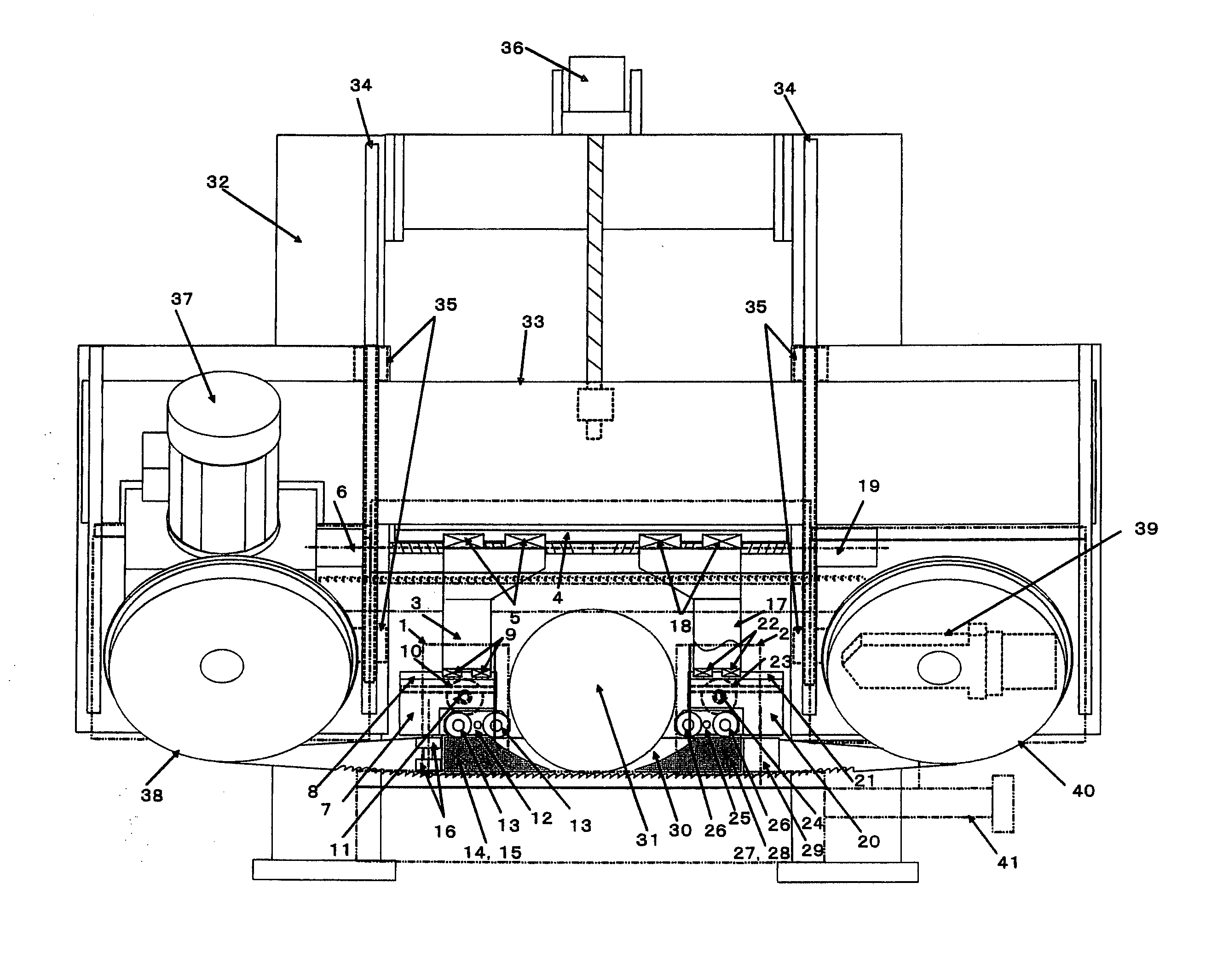 Sawing machine and cutting method of a sawing machine