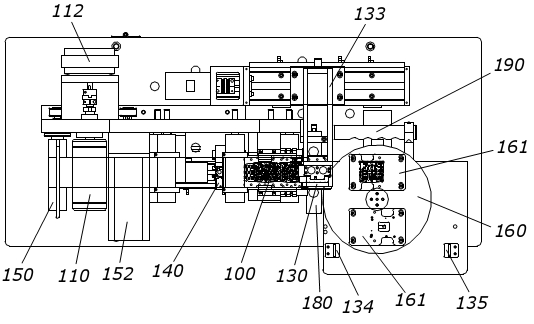 Automatic high-speed sticking equipment of elastic key pieces