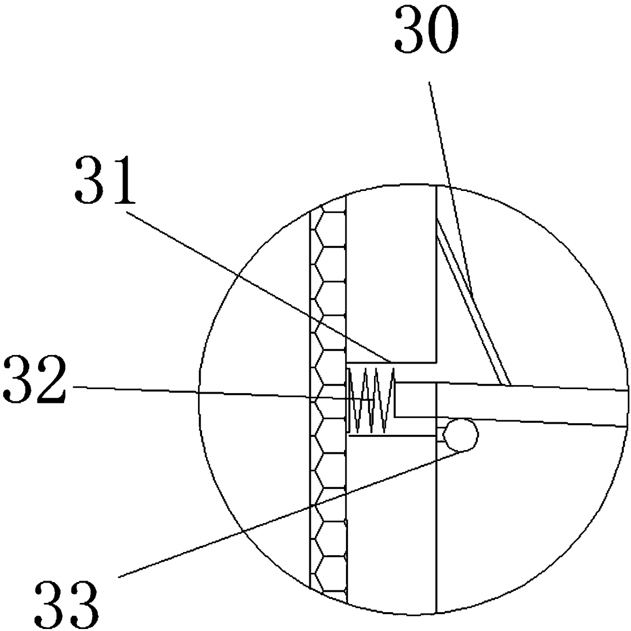 Efficient raw material crushing device for pharmaceutical production and processing