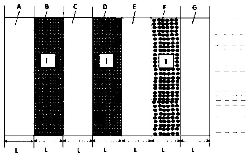 Vegetation buffer strand with optimized water flow path and construction method