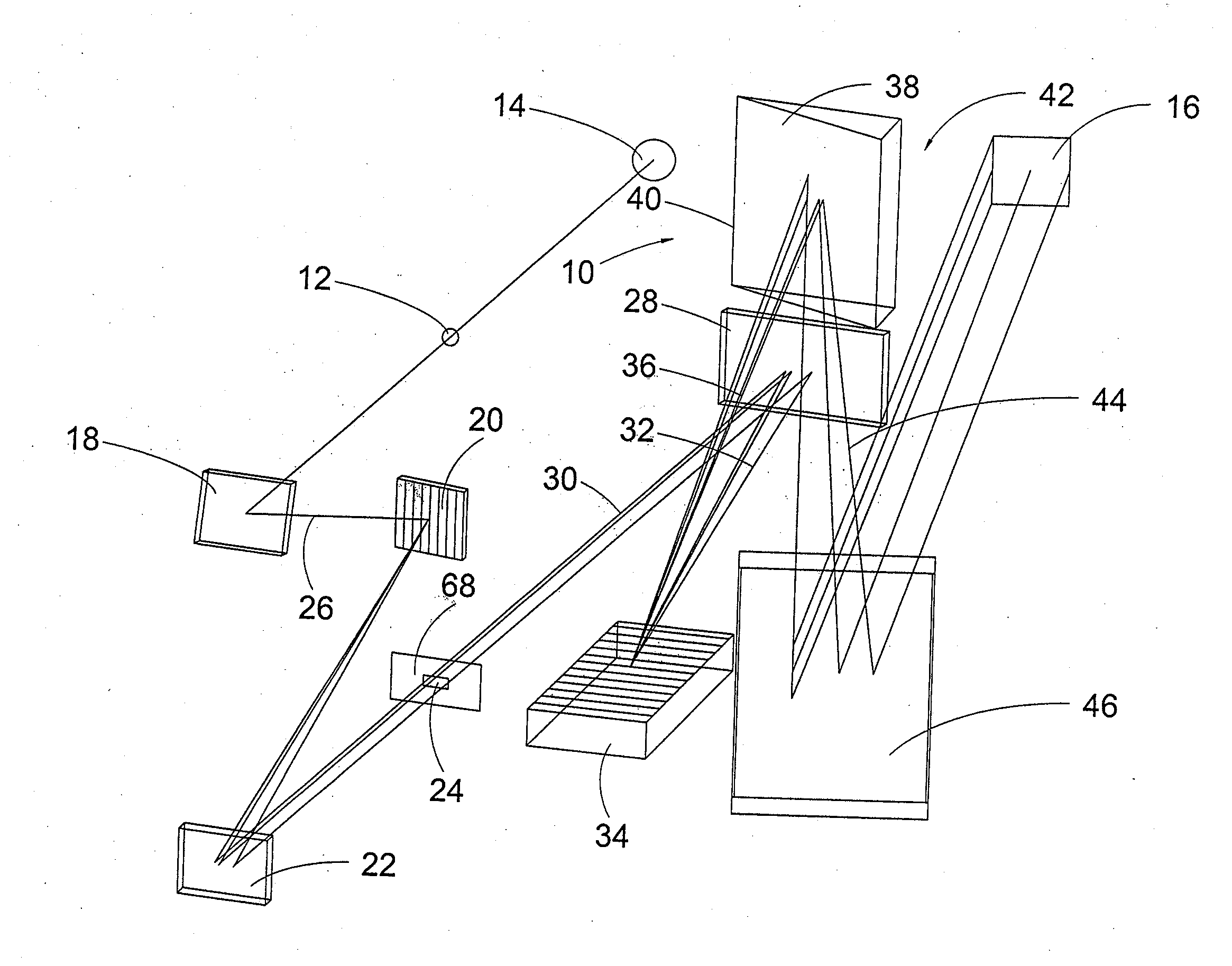 Echelle spectrometer arrangement using internal predispersion