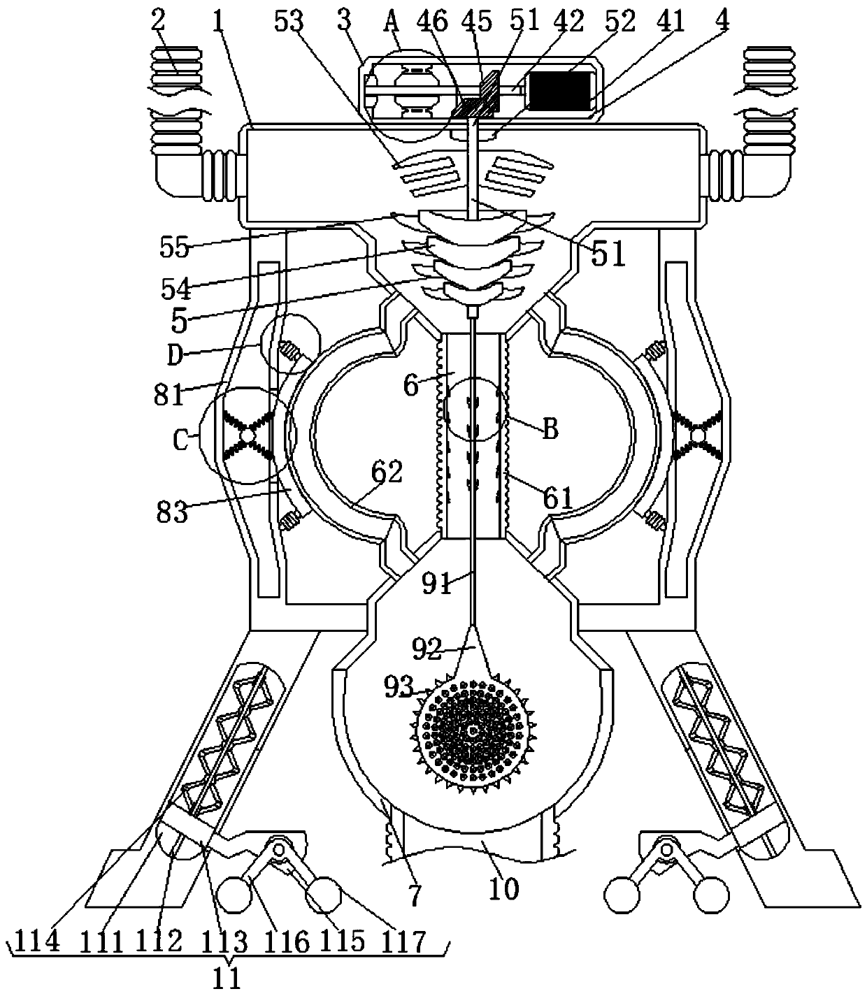 A vortex type discharge connection device for kitchen flexible miscellaneous matter