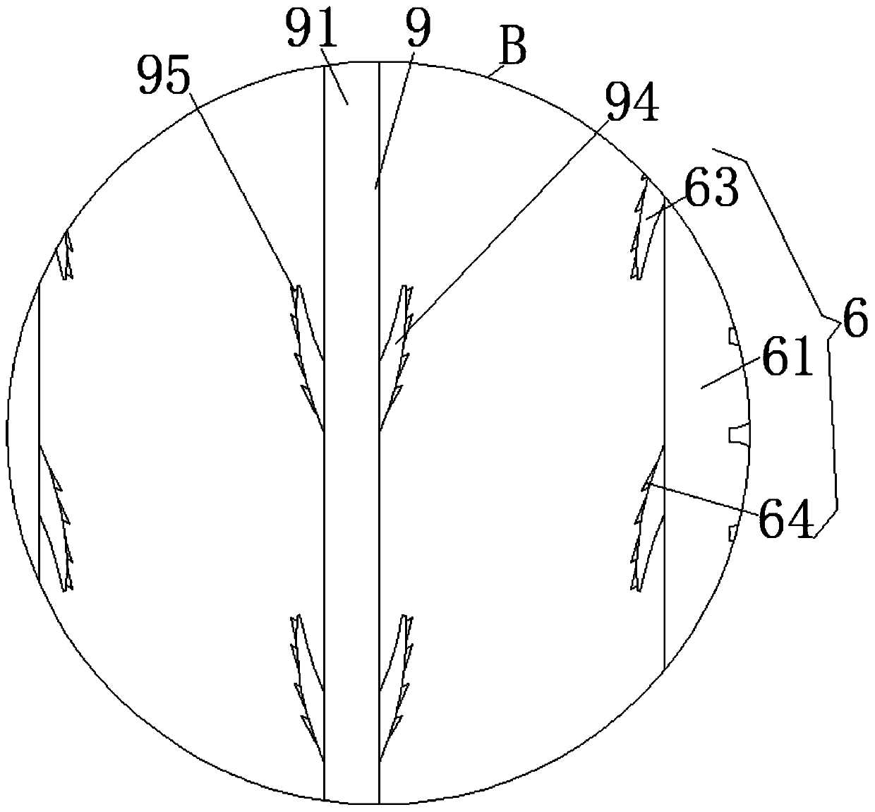 A vortex type discharge connection device for kitchen flexible miscellaneous matter