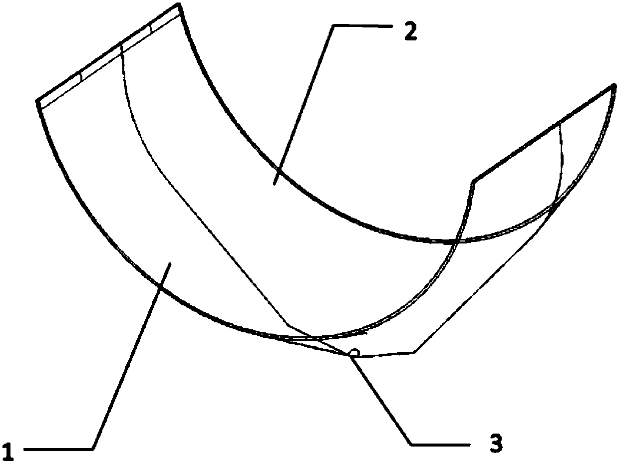 Flow-dividing noise-reduction hook face structure used for multi-wing centrifugal fan