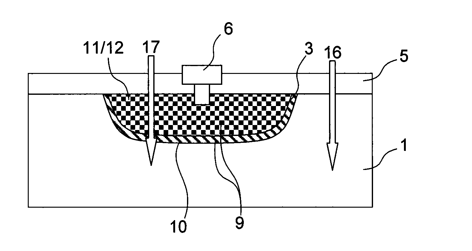 P-n diode having a controlled heterostructure self-positioned on hgcdte, for infrared imagers