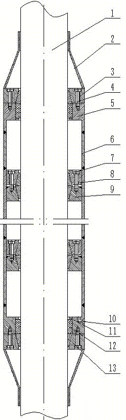 Protective device for directional penetrating pipeline