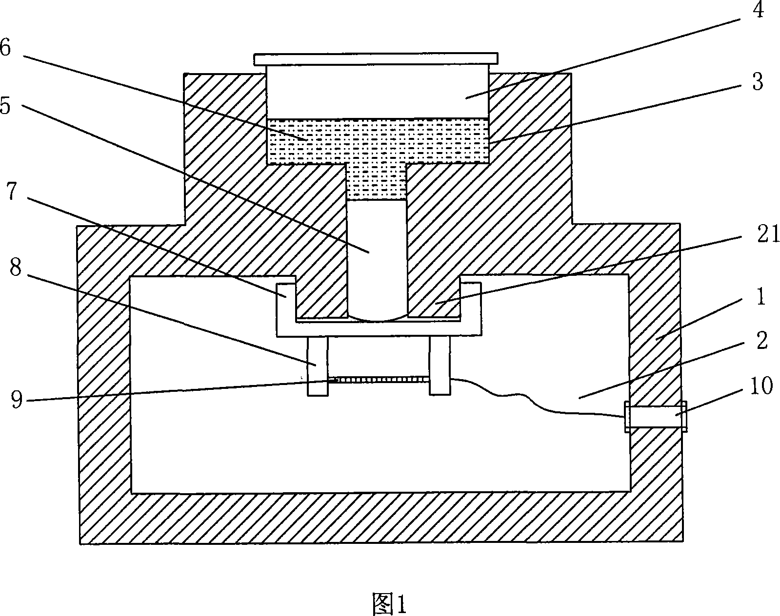 Pressure-measuring fiber grating process and device