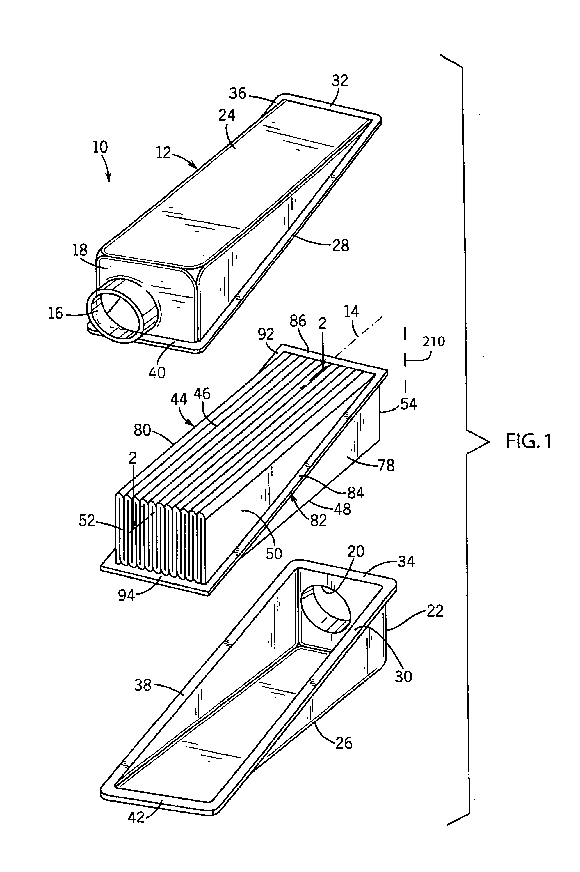 Direct flow filter with sealing mechanism