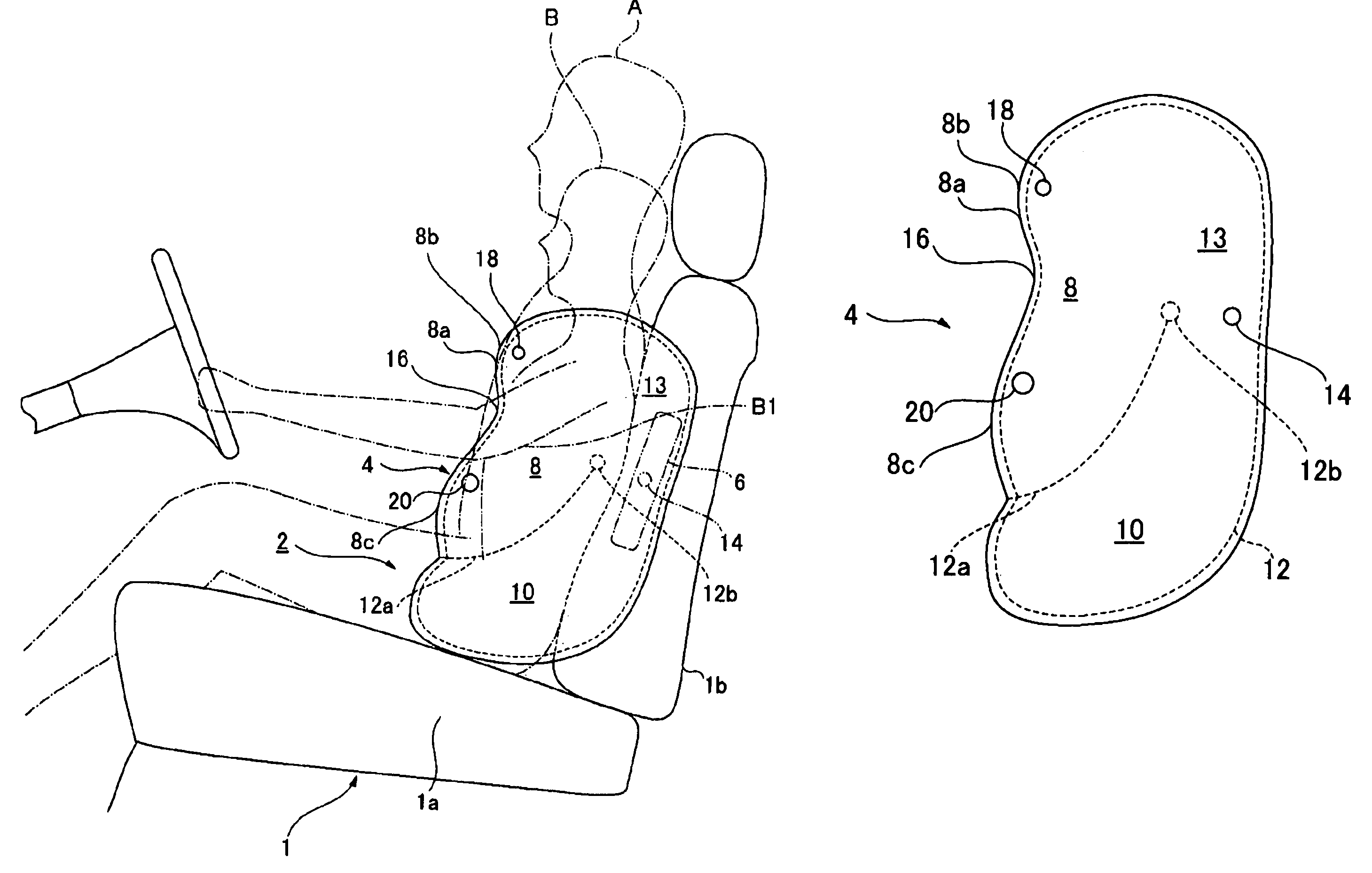 Side airbag device