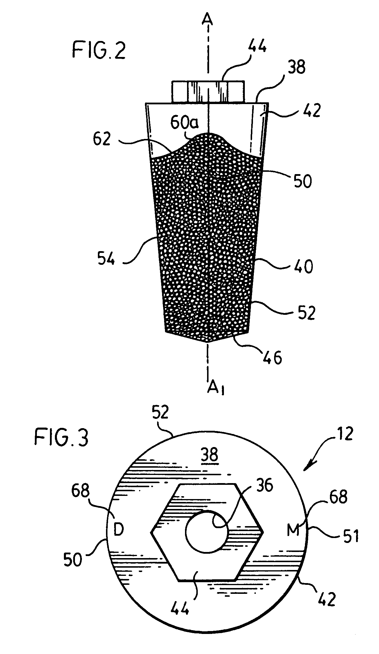 Implant for use in aesthetic regions of the mouth with colored contoured edge portion