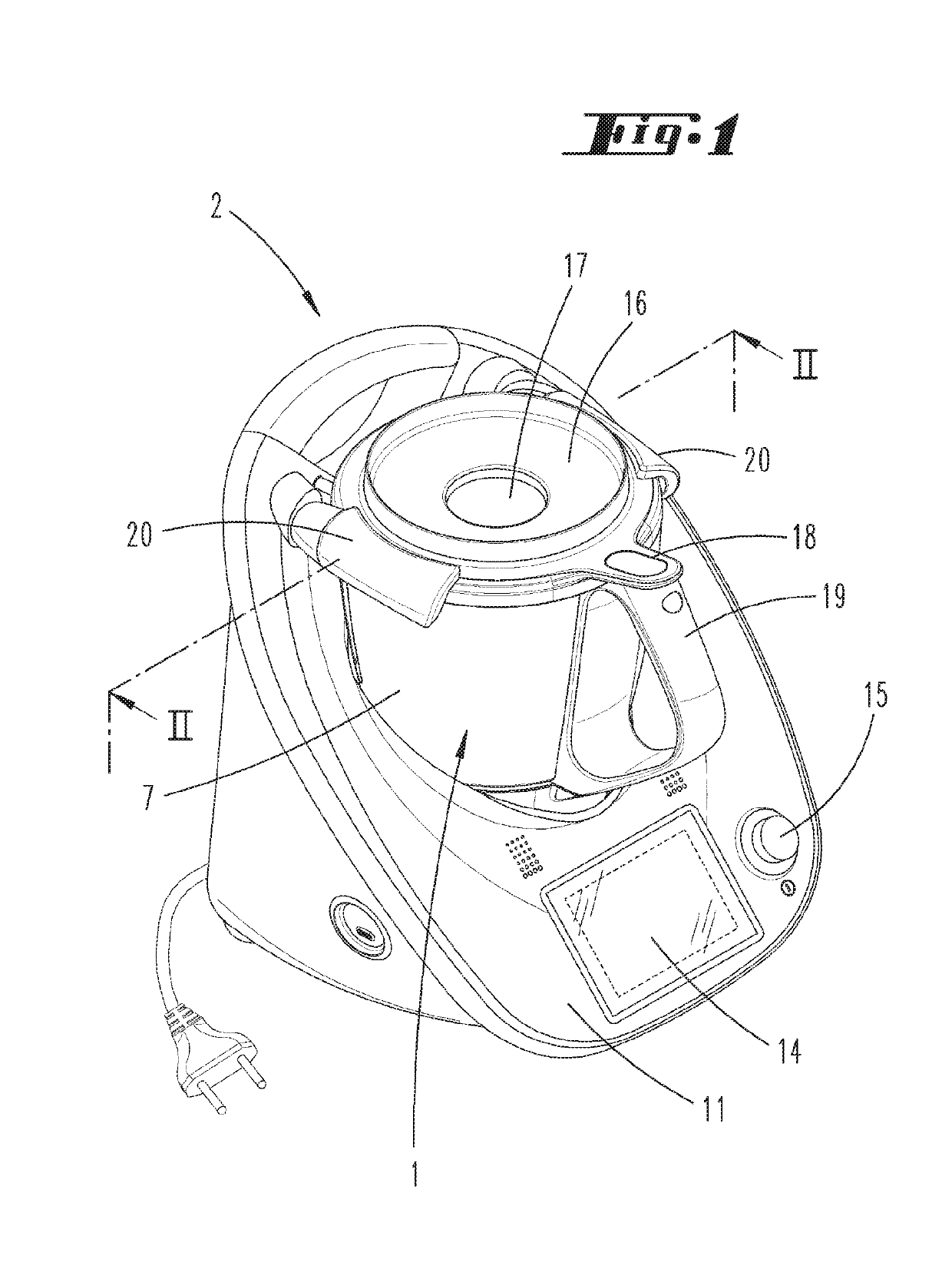 Preparation vessel for a food processor