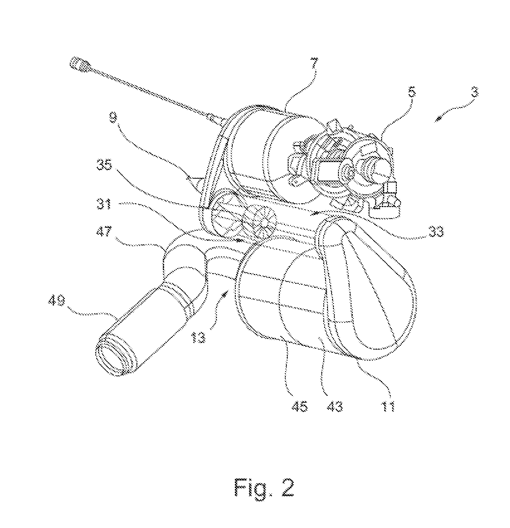 Cylinder Block Arrangement with an Exhaust Gas System