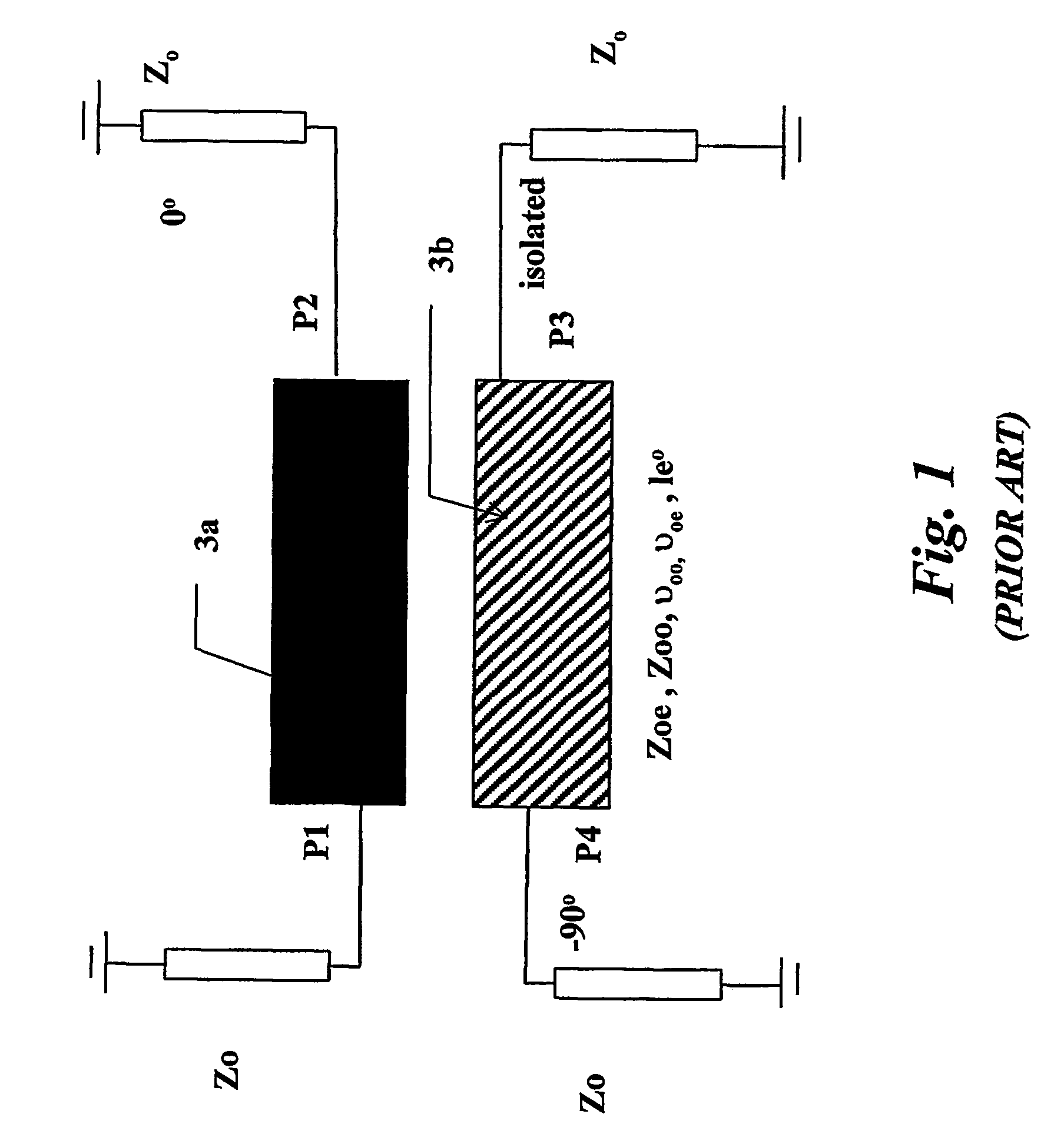 Coupling device using buried capacitors in multilayered substrate