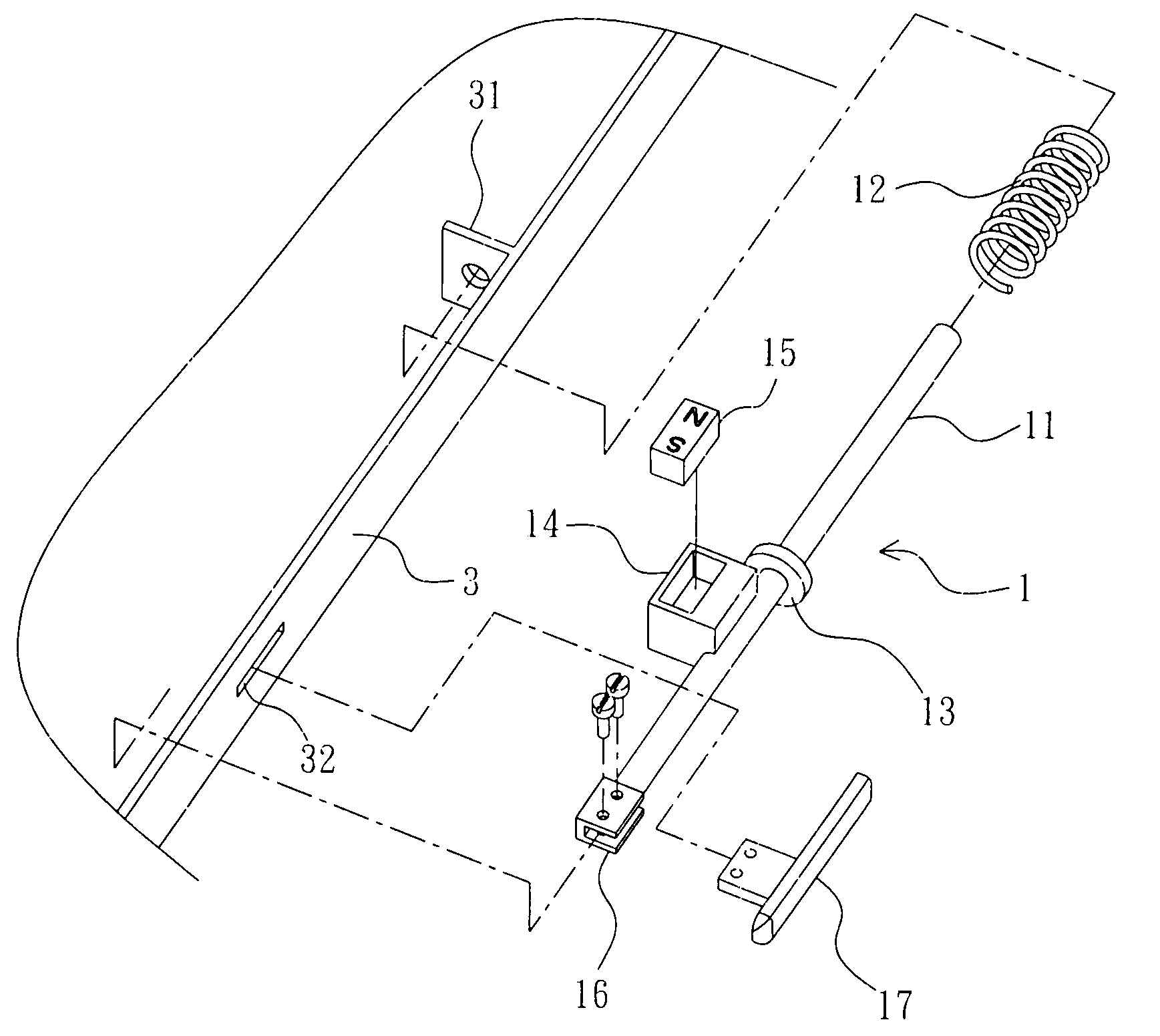 Magnetic switch with auto-release function