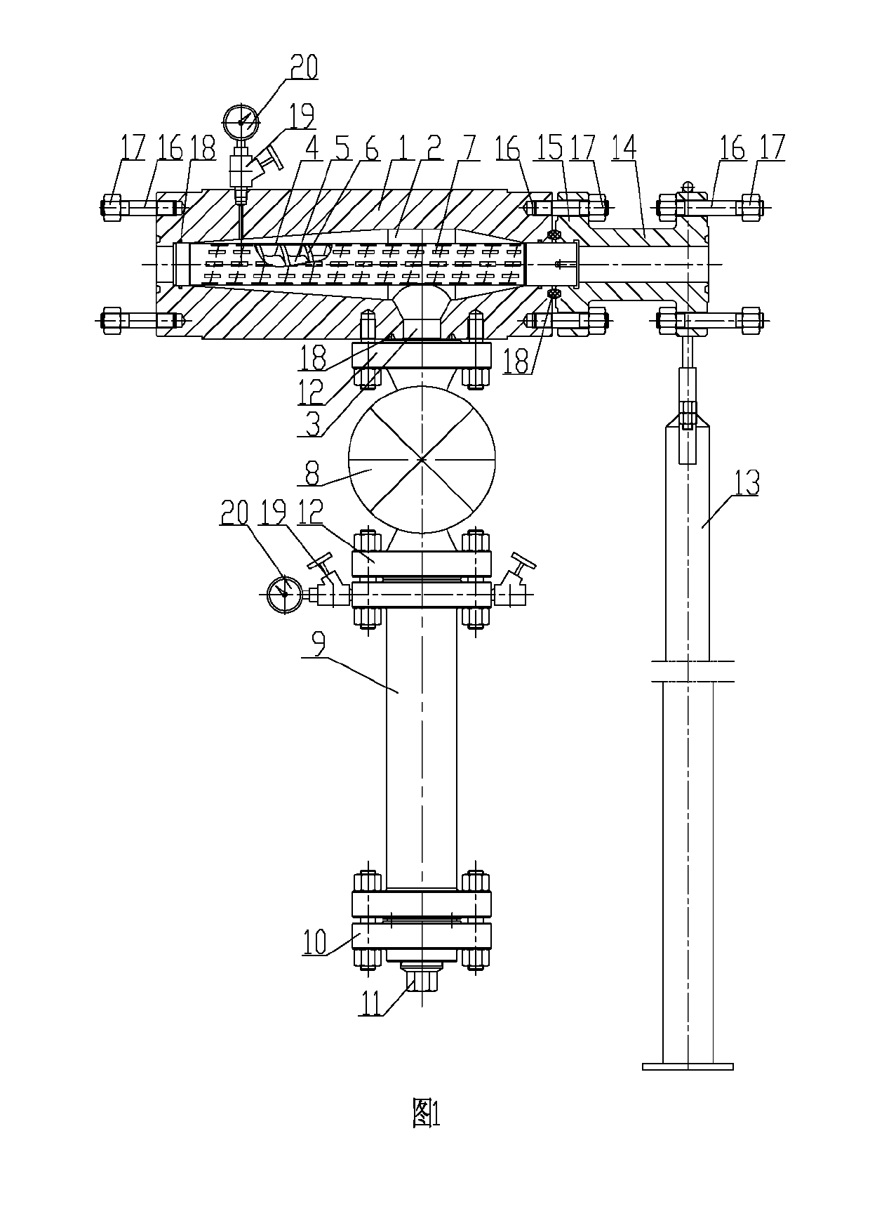 High-efficiency spiral-flow type sand remover for oil field wellhead