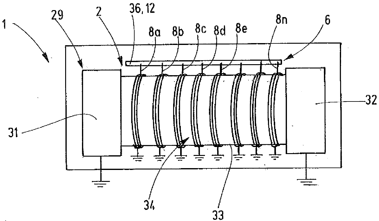 Circuit assembly for providing high-frequency energy, and system for generating an electric discharge