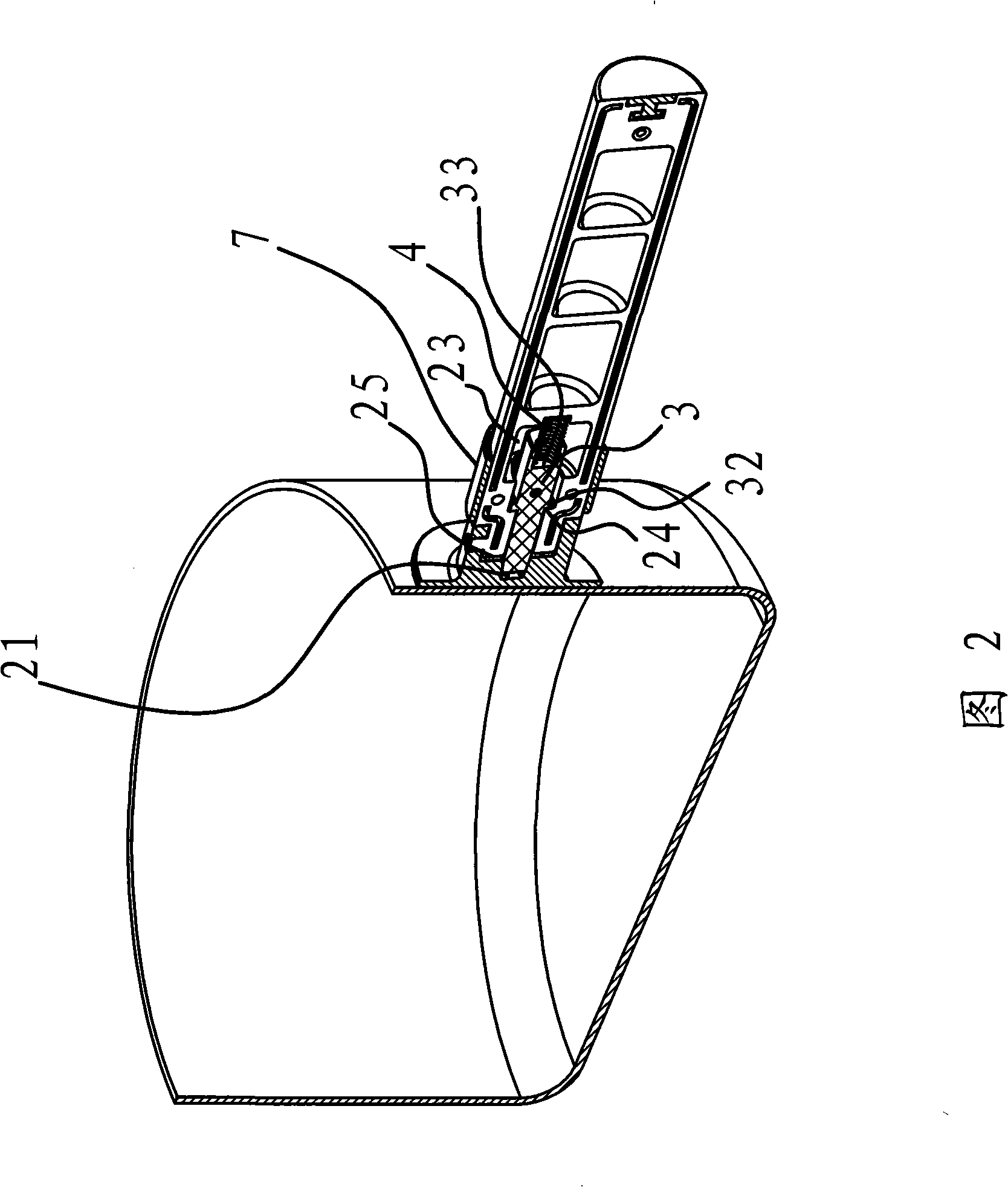 Demountable handle for cooking utensils