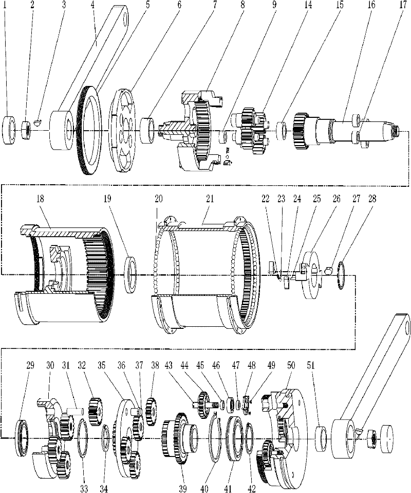 Reciprocating speed-up driving mechanism for bicycle