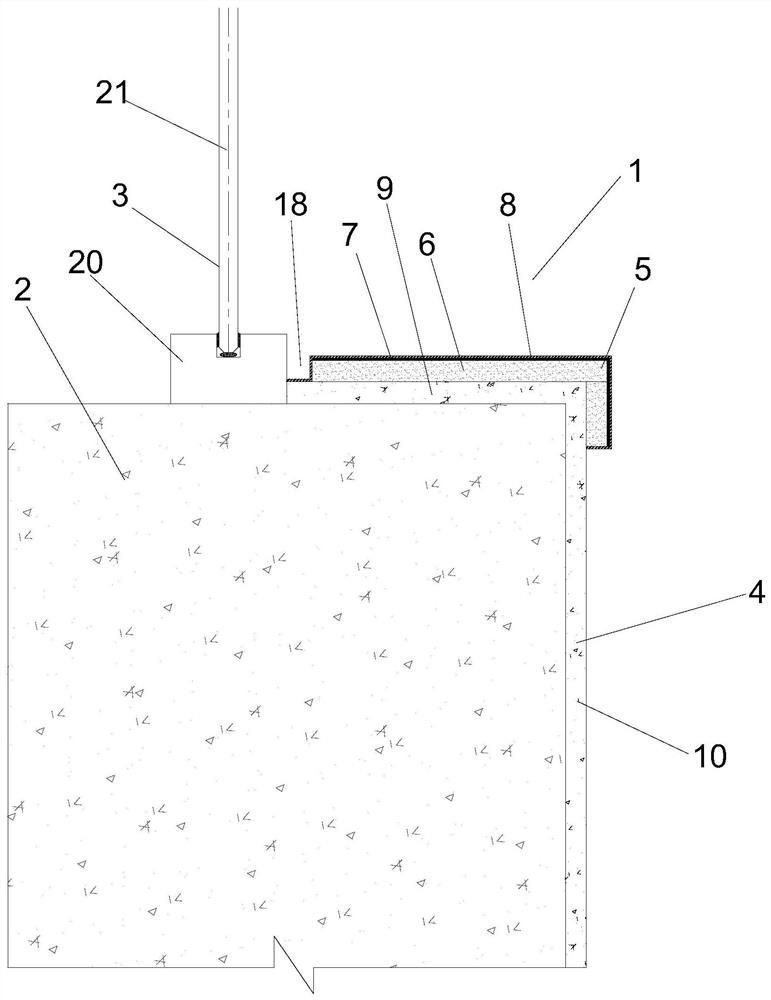 Assembly type temperature control metal windowsill structure