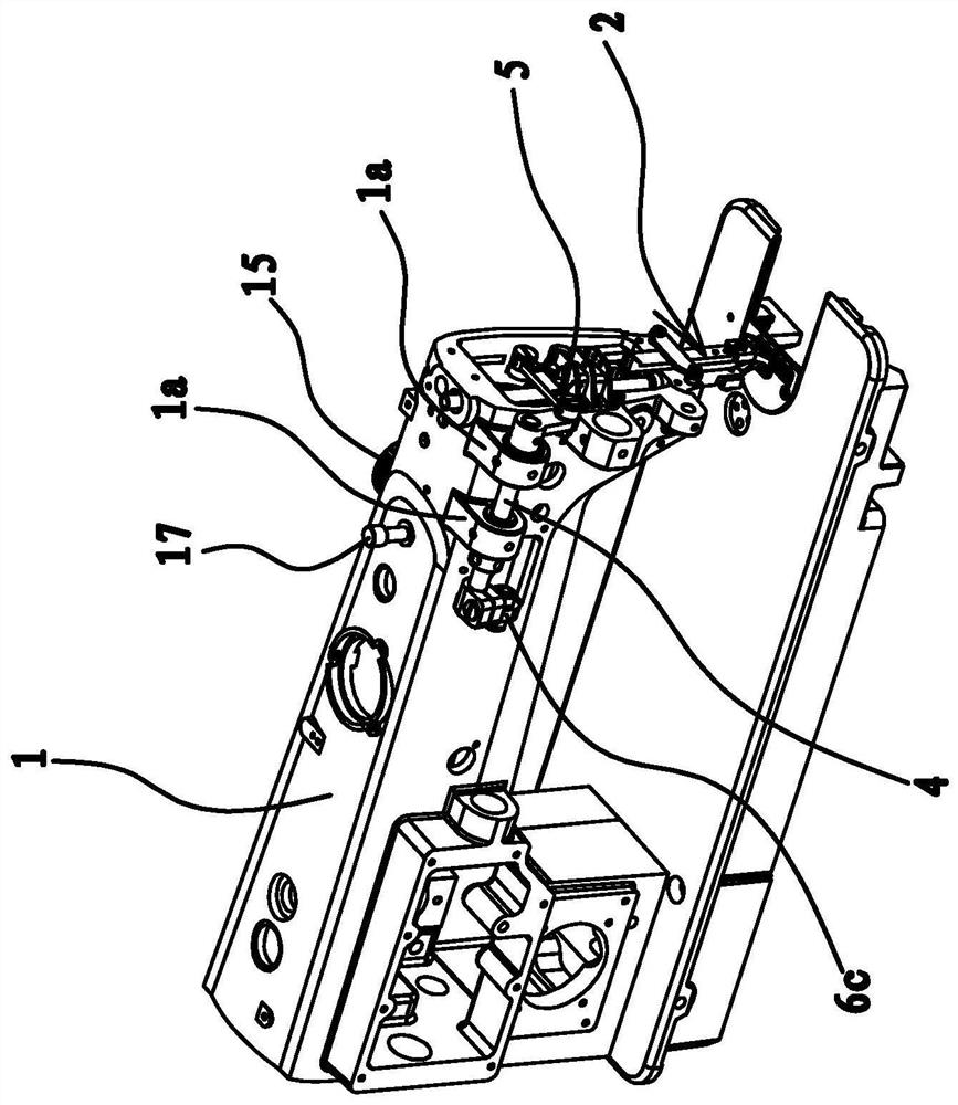 A device for adjusting the height of the presser foot of a sewing machine