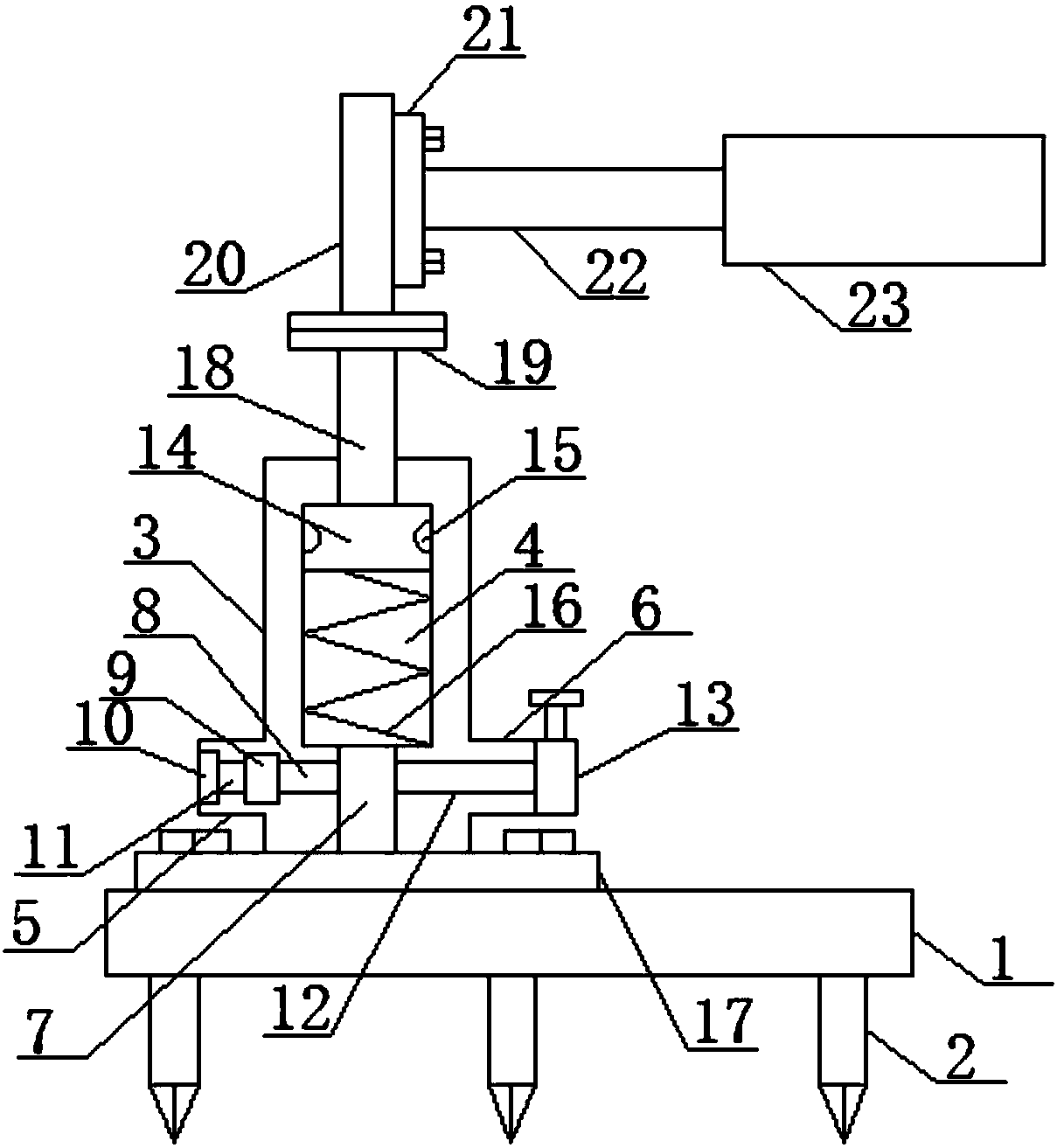 Large-pipeline storing bracket for building site