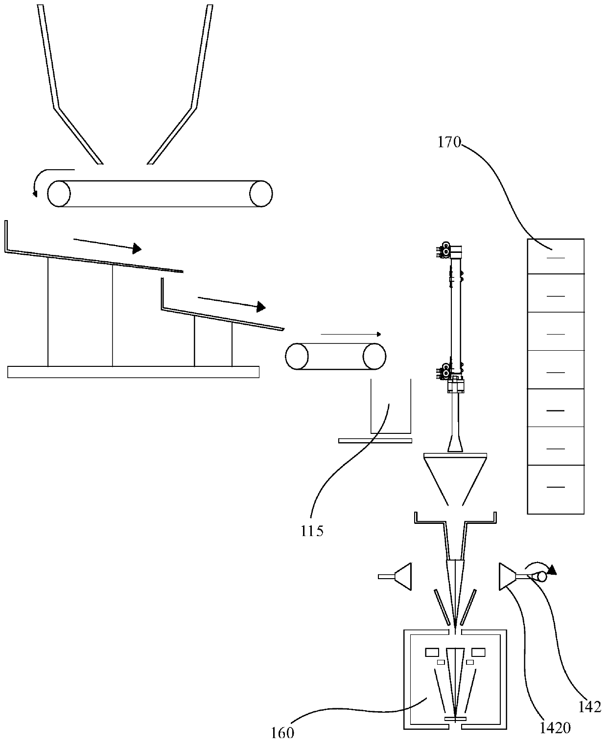 Food bagging mechanism and food production line