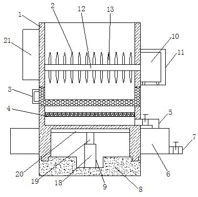 Trash bin with treatment function