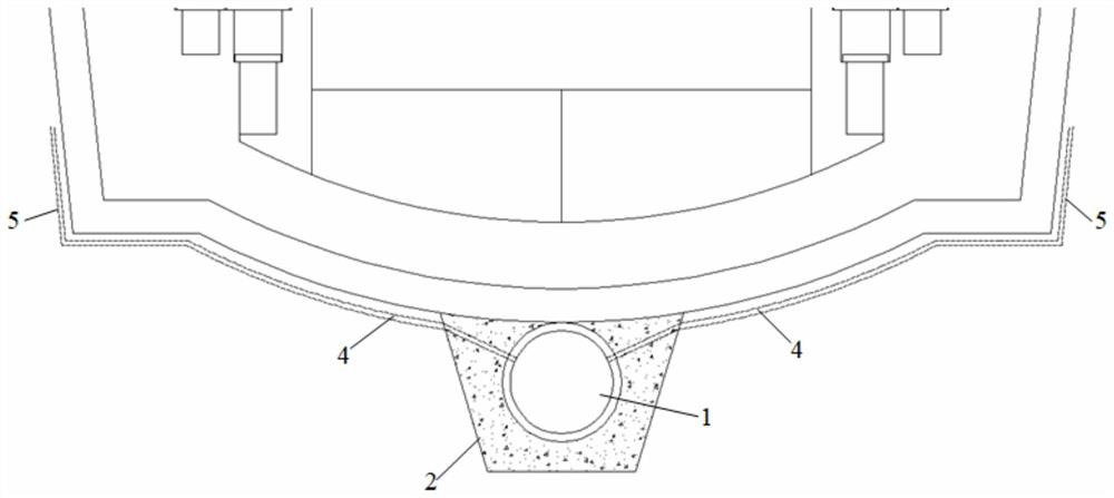 Railway tunnel water discharging structure and construction technology thereof