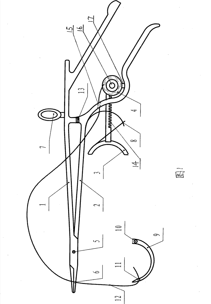 Semi-automatic sewing needle holder