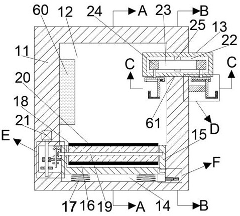 Automatic speed-regulating article security inspection transmission device with conveying hook