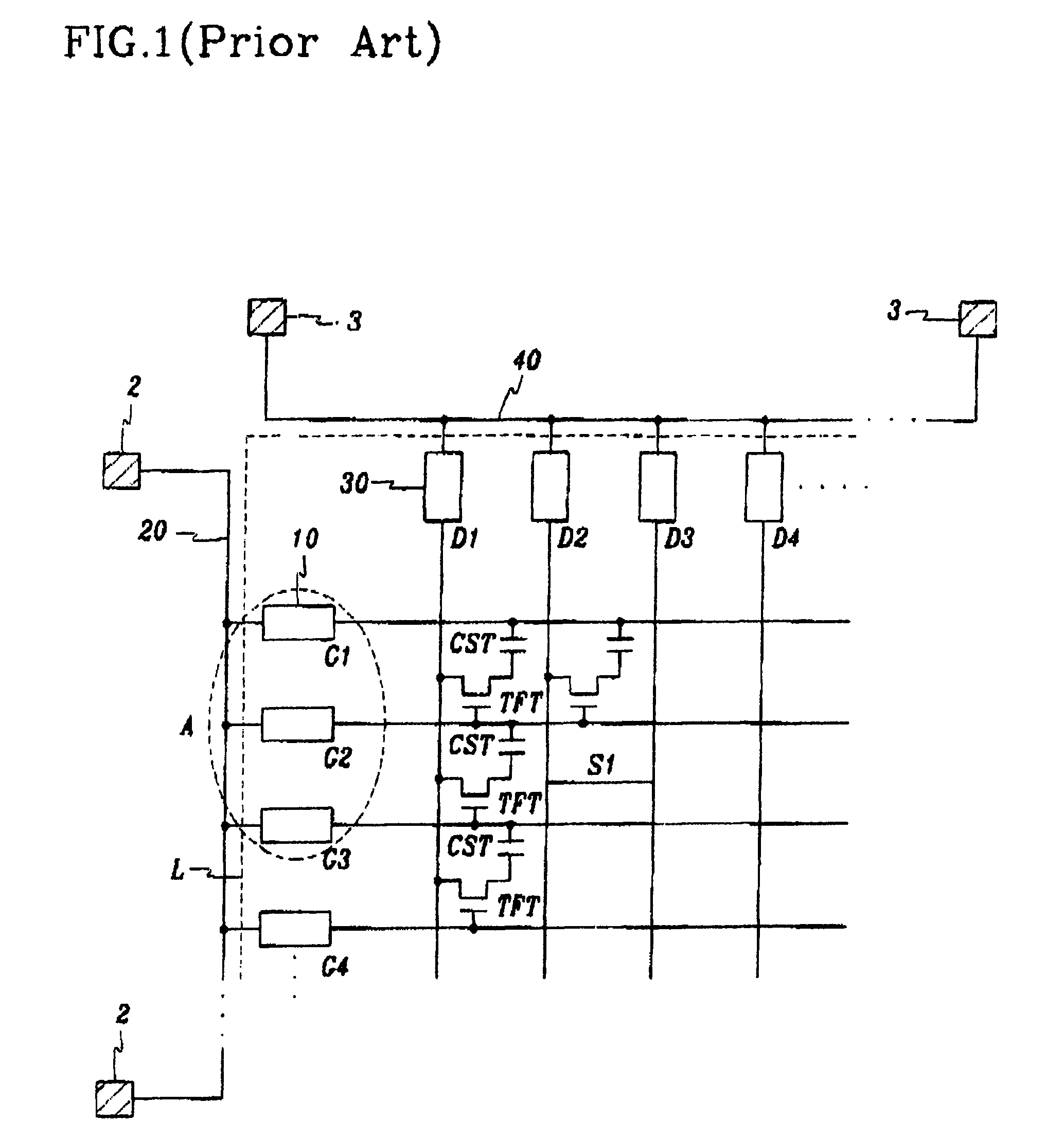 Multiple testing bars for testing liquid crystal display and method thereof