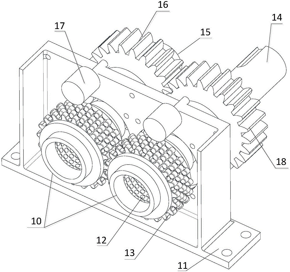 Particle extruding and forming mechanism provided with concave-convex pattern roller pairs