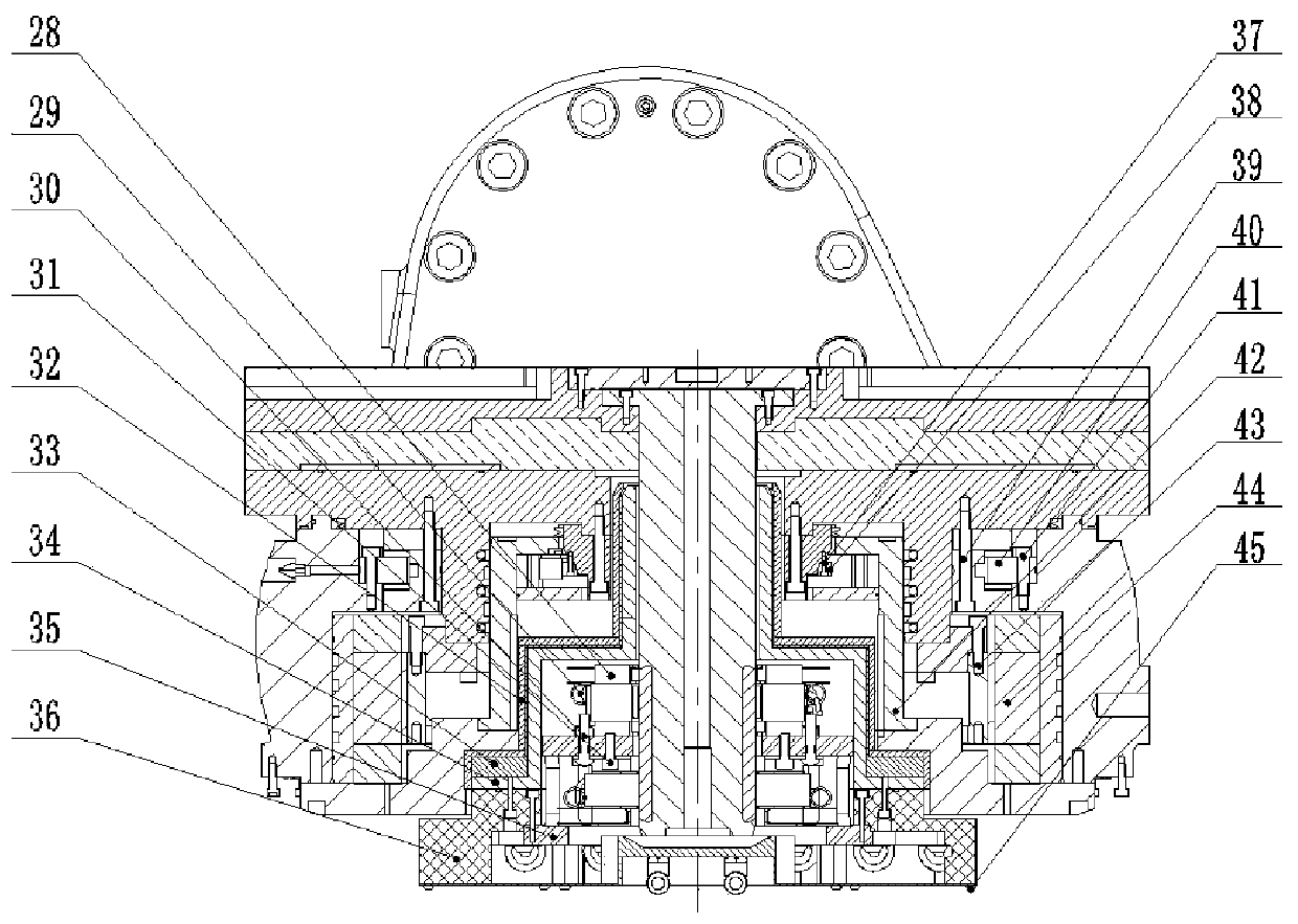 A special double-rotary workbench for a cradle-type short-arc compound machining center