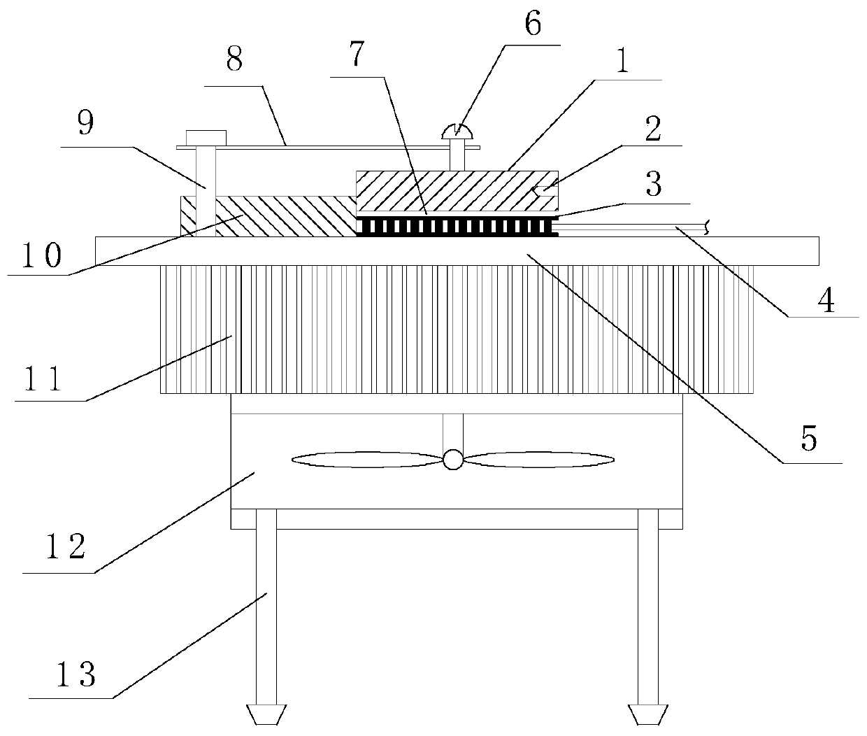 Semiconductor refrigeration chip aging test device