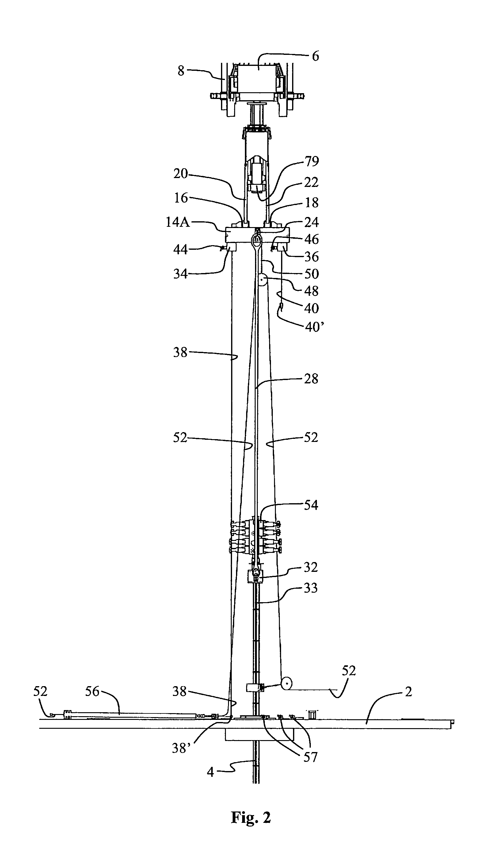 Device, method and use for transfer of equipment for a wireline operation in a well