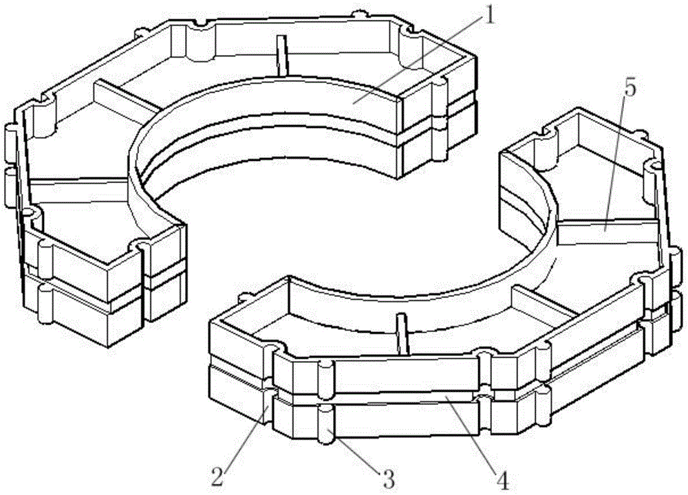 Multifunctional free splicing type pipe pillow module and using method thereof