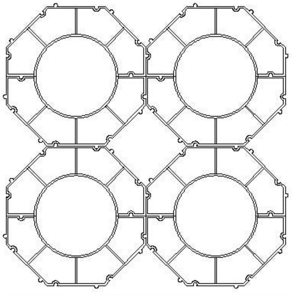 Multifunctional free splicing type pipe pillow module and using method thereof