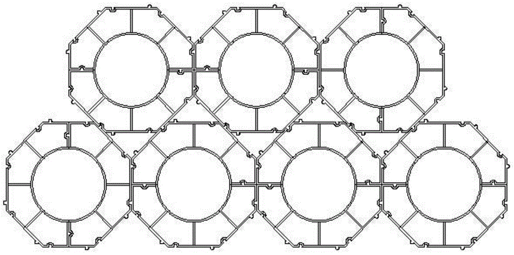 Multifunctional free splicing type pipe pillow module and using method thereof