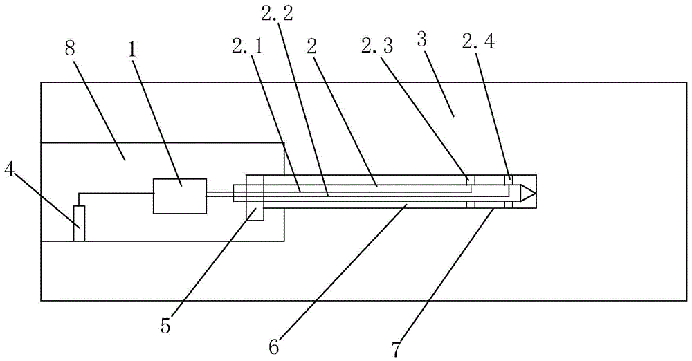 Advanced detection device and detection method for geophysical prospecting while drilling