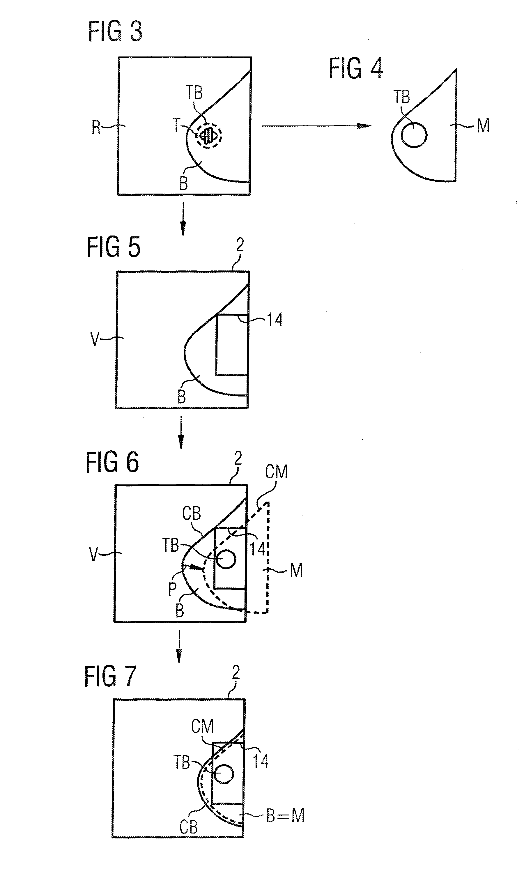 Method for positioning the breast for a biopsy in a mammography device, and mammography device to implement the method