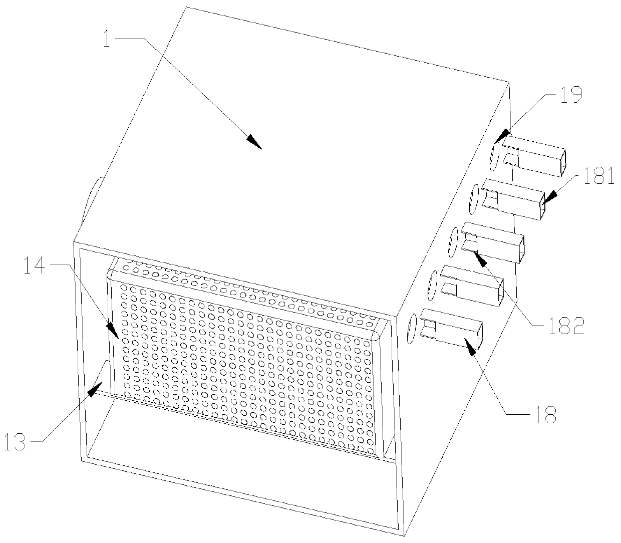 Kiln flue gas collection treatment device and treatment process of kiln flue gas