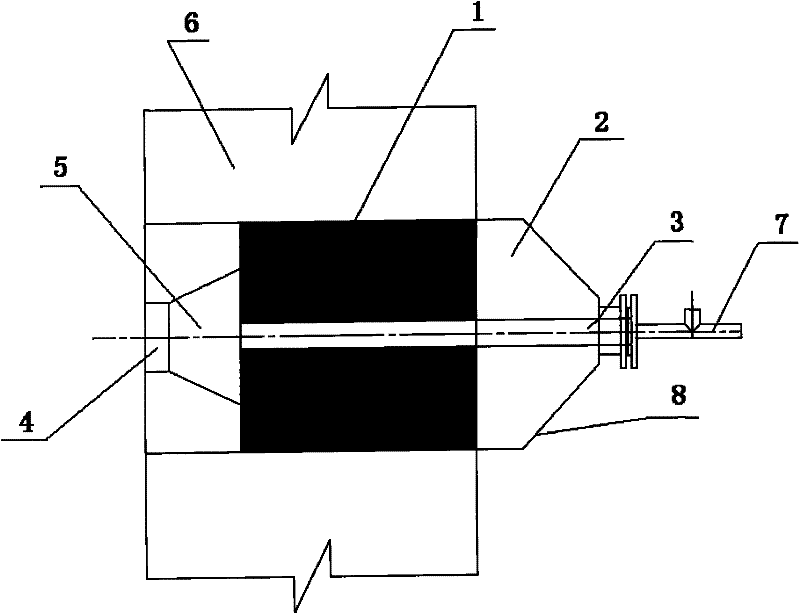 Premixed natural gas combustion nozzle for magnesium smelting and reducing and heat storage