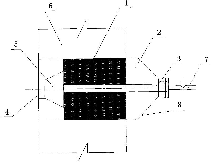 Premixed natural gas combustion nozzle for magnesium smelting and reducing and heat storage