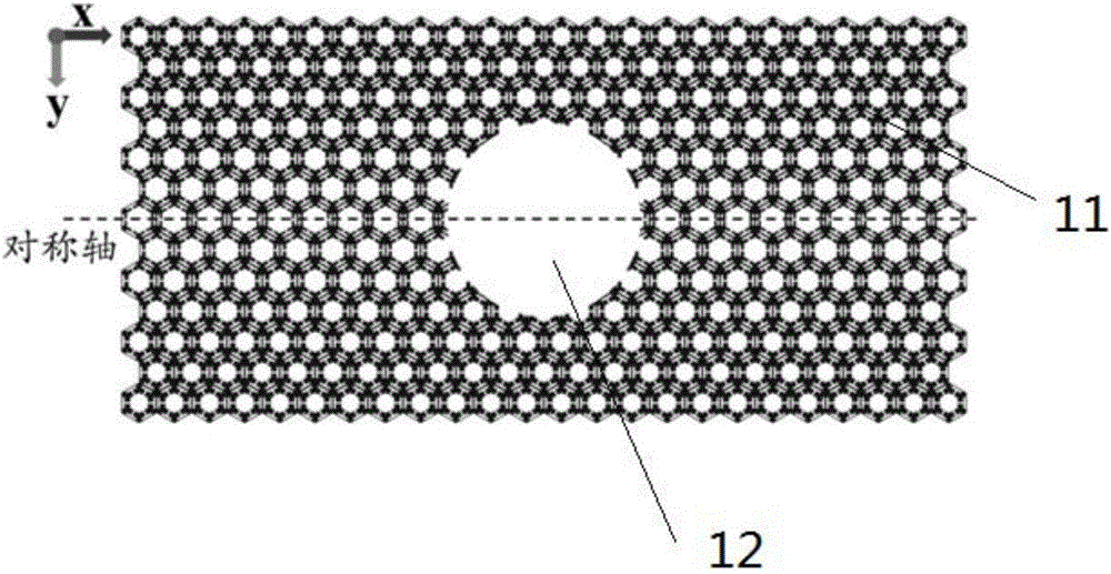 Photonic crystal function structure for realizing directional invisibility of underwater sonic wave and manufacturing method