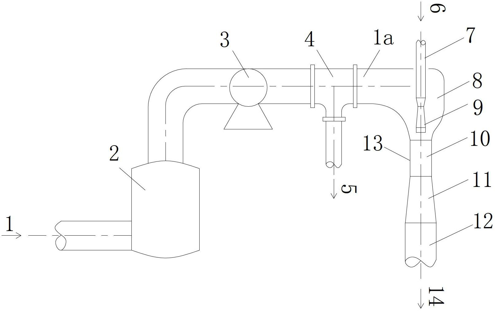 Method and device for mechanically pressurizing, injecting and recovering waste steam for suction section