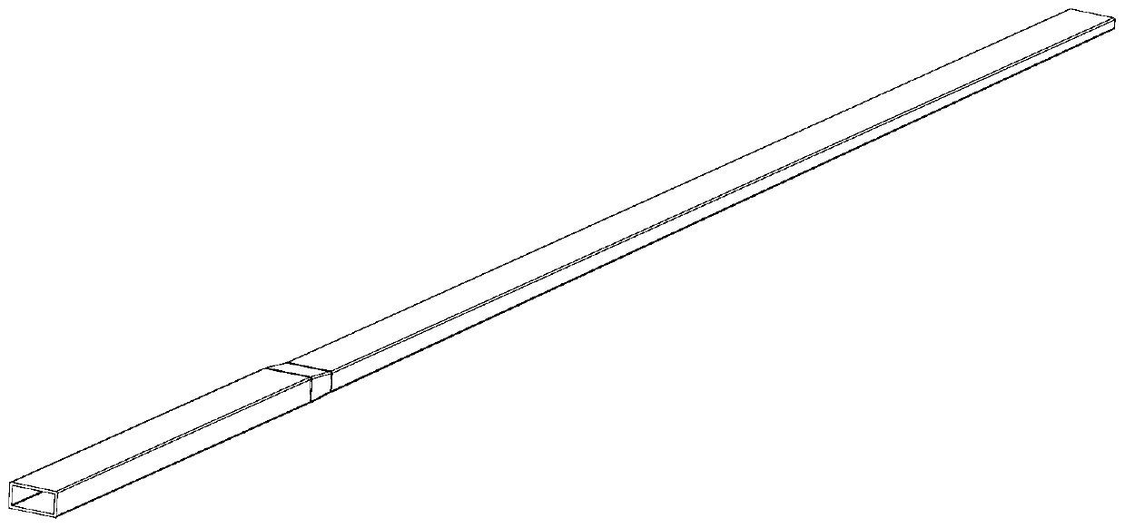 Tool for compression molding of carbon fiber rectangular cross section thin-wall pipe fitting