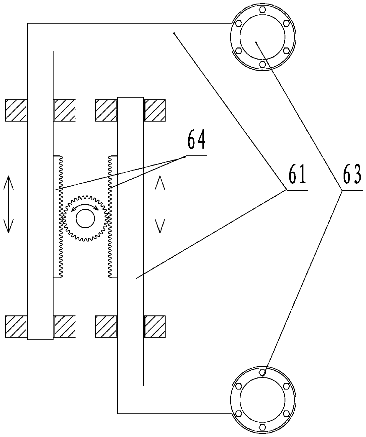 Material taking device in electroplating process of SMD resistor