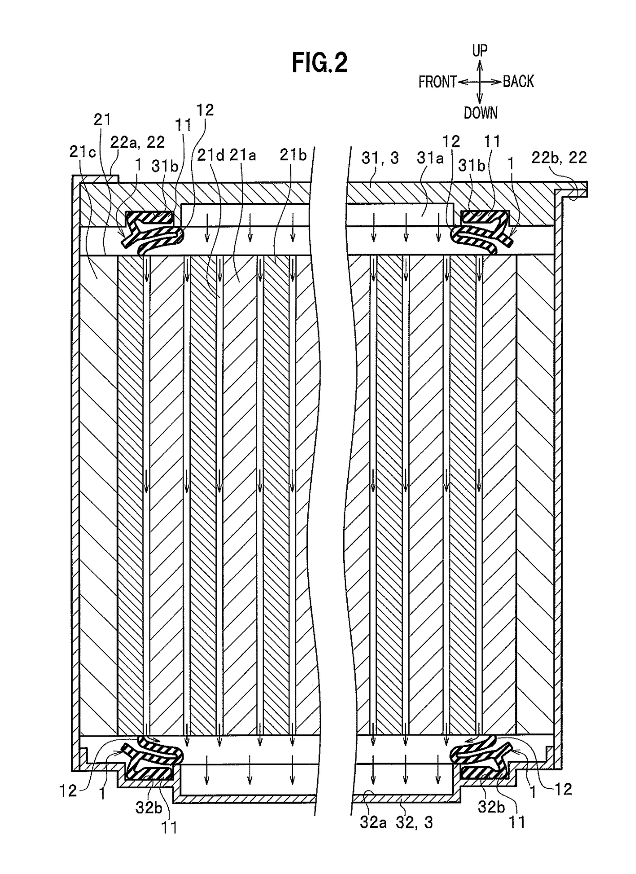 Packing and seal structure of battery module