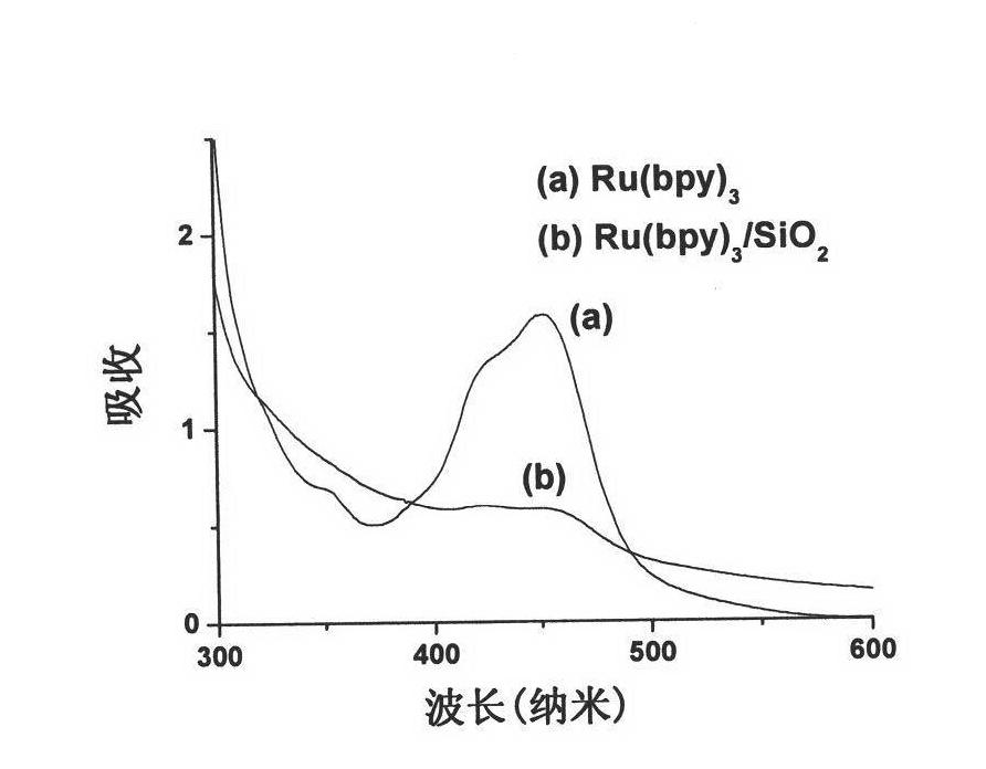 Fluorescent nanoparticles Ru(bpy)3/SiO2, preparation method and application thereof